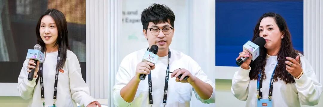 【涂鸦智能为CES2026参观者介绍产品】