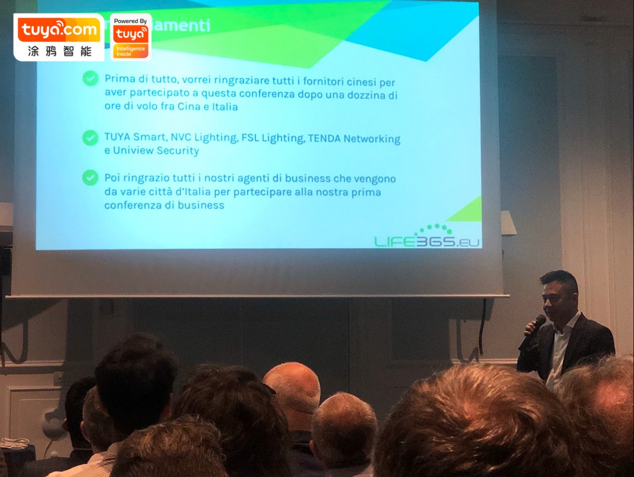 LIFE365 CEO Leonardo Zhou进行现场分享