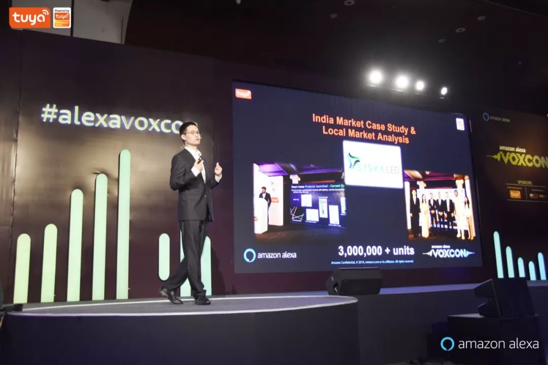 涂鸦智能亚太大区总经理罗志军于印度亚马逊VOXCON发表演讲